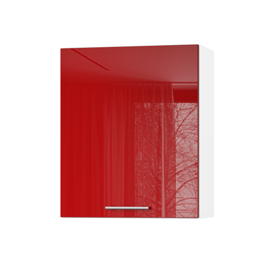 Корпус Стандарт білий, фасад Стандарт червоний глянець 301 60х72х30