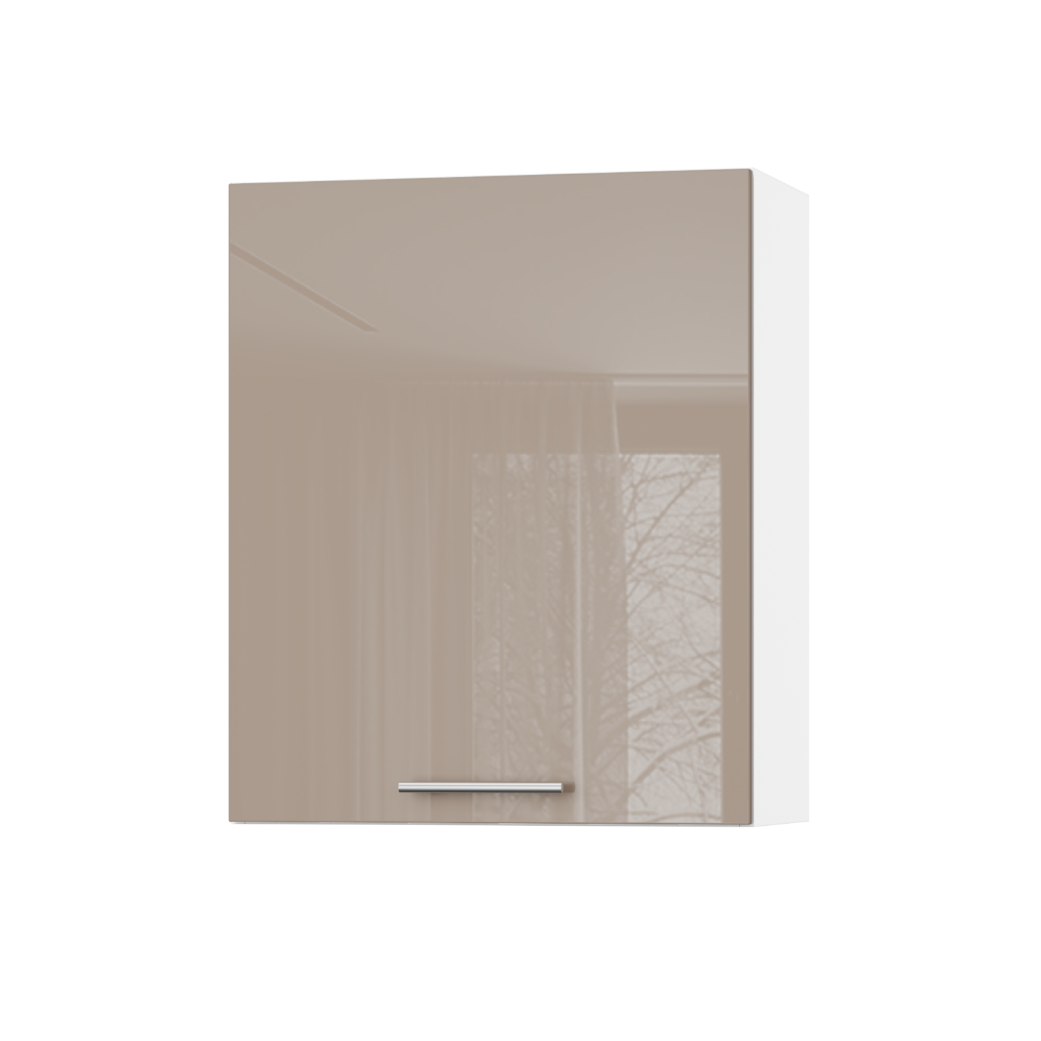 Корпус Стандарт білий, фасад Стандарт капучіно глянець 301 60х72х30 Корпус Стандарт білий, фасад Стандарт капучіно глянець 301 60х72х30