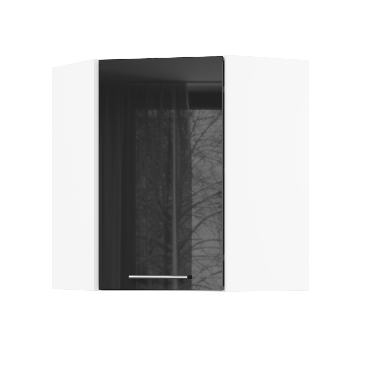 Корпус Стандарт білий, фасад Стандарт чорний глянець 361 60х72х60 