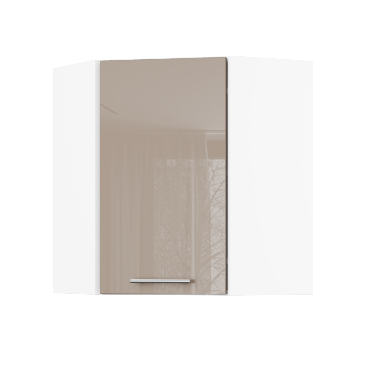 Корпус Стандарт білий, фасад Стандарт капучіно глянець 361 60х72х60 