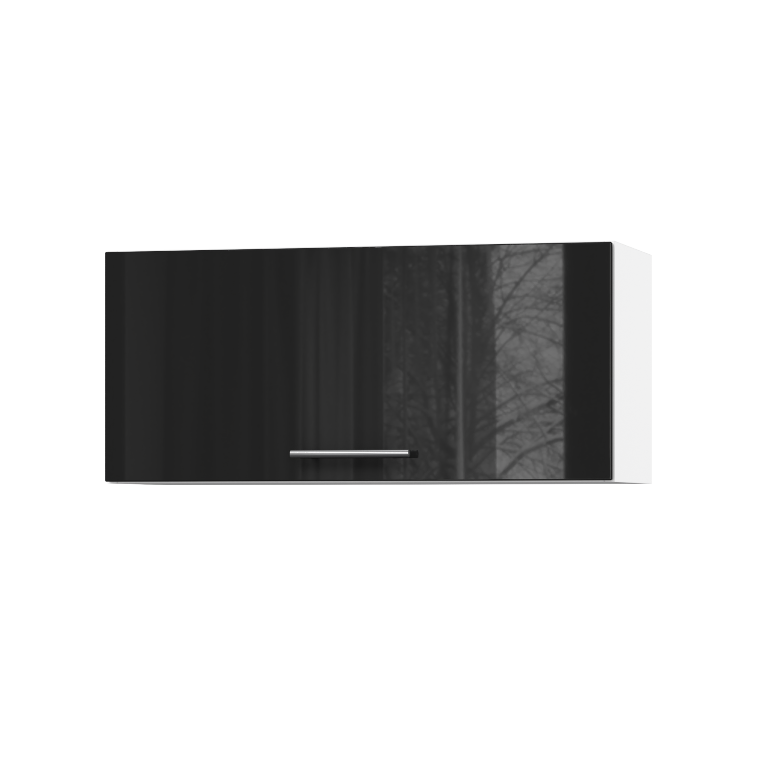 Корпус Стандарт білий, фасад Стандарт чорний глянець 401.HK-XS 80х36х30 Корпус Стандарт білий, фасад Стандарт чорний глянець 401.HK-XS 80х36х30