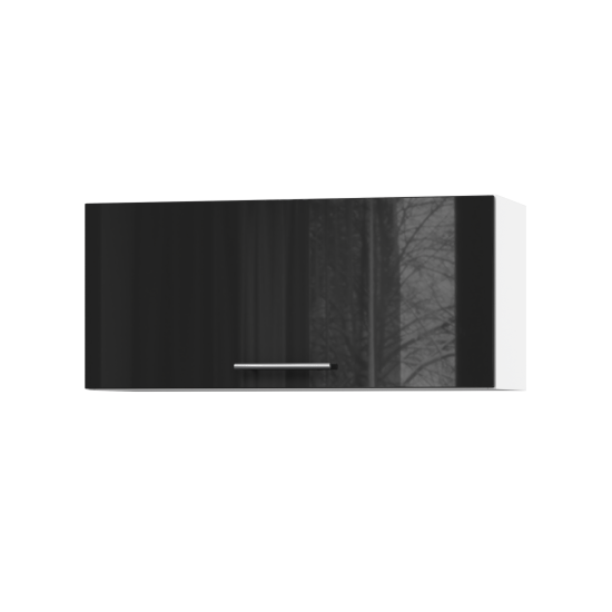 Корпус Стандарт білий, фасад Стандарт чорний глянець 401.HK-XS 80х36х30