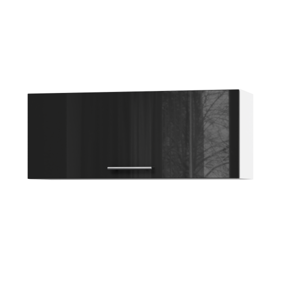 Корпус Стандарт білий, фасад Стандарт чорний глянець 401.HK-XS 90х36х30