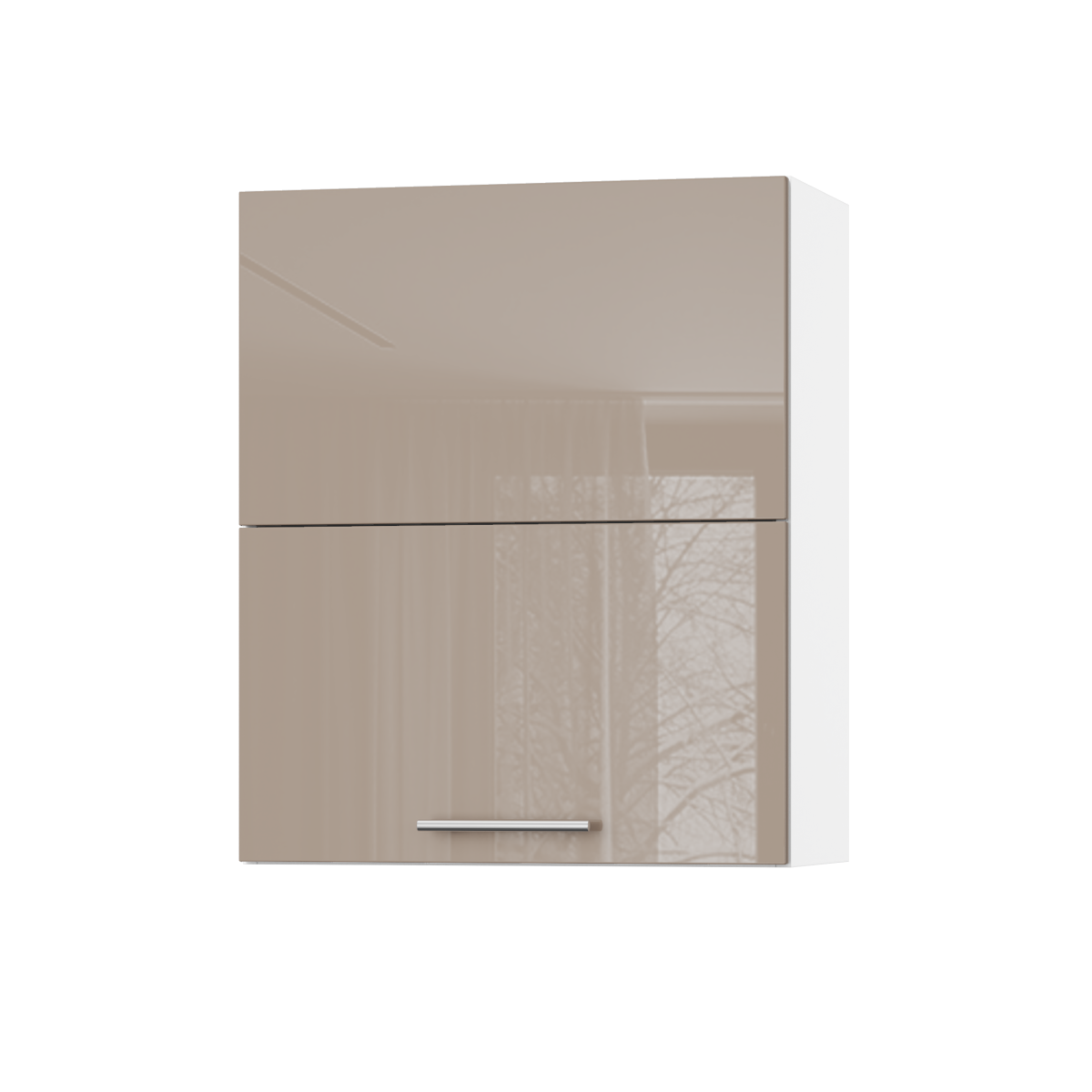 Корпус Стандарт білий, фасад Стандарт капучіно глянець 402.HF 60х72х30