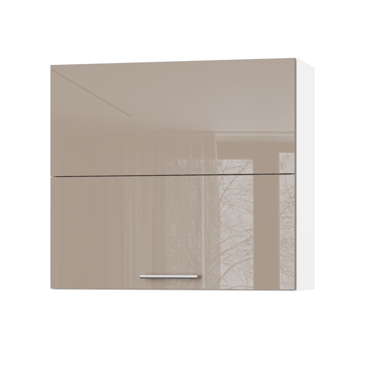 Корпус Стандарт білий, фасад Стандарт капучіно глянець 402.HF 80х72х30