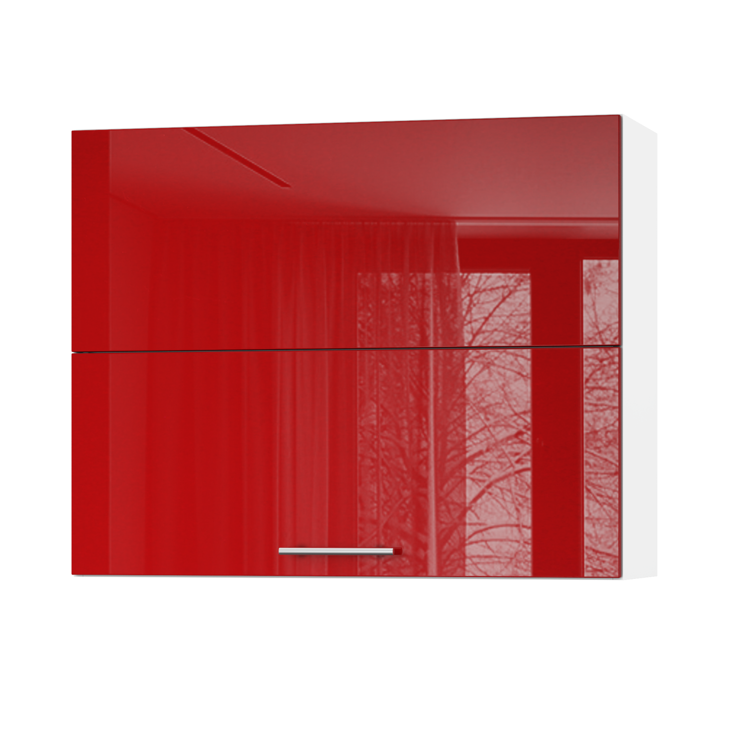 Корпус Стандарт білий, фасад Стандарт червоний глянець 402.HF 90х72х30