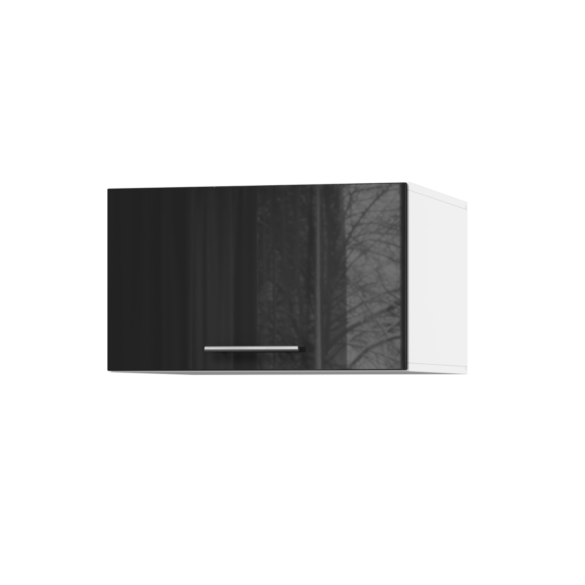 Корпус Стандарт білий, фасад Стандарт чорний глянець 410.HK-XS 60х36х56