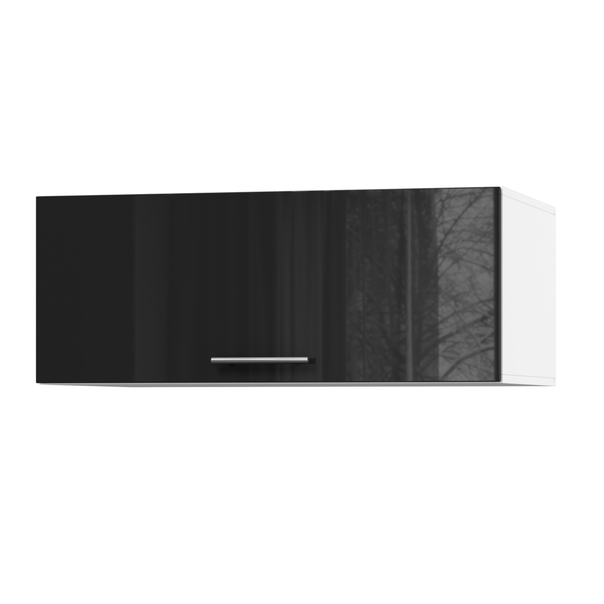 Корпус Стандарт білий, фасад Стандарт чорний глянець 410.HK-XS 90х36х56