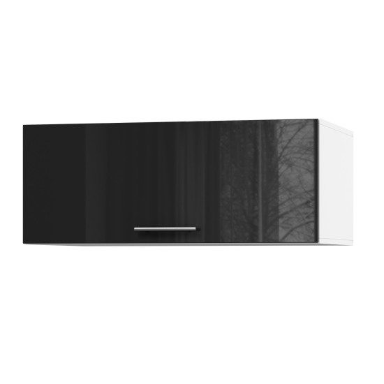 Корпус Стандарт білий, фасад Стандарт чорний глянець 410.HK-XS 90х36х56