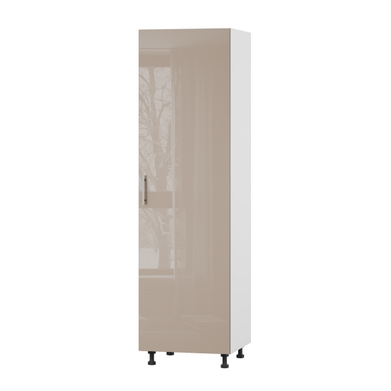 Корпус Стандарт білий, фасад Стандарт капучіно глянець 704 60х214х56