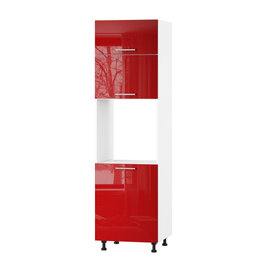 Корпус Стандарт білий, фасад Стандарт червоний глянець 705.HK-xs 60х214х56