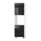 Корпус Стандарт білий, фасад Стандарт чорний глянець 705.HK-xs 60х214х56