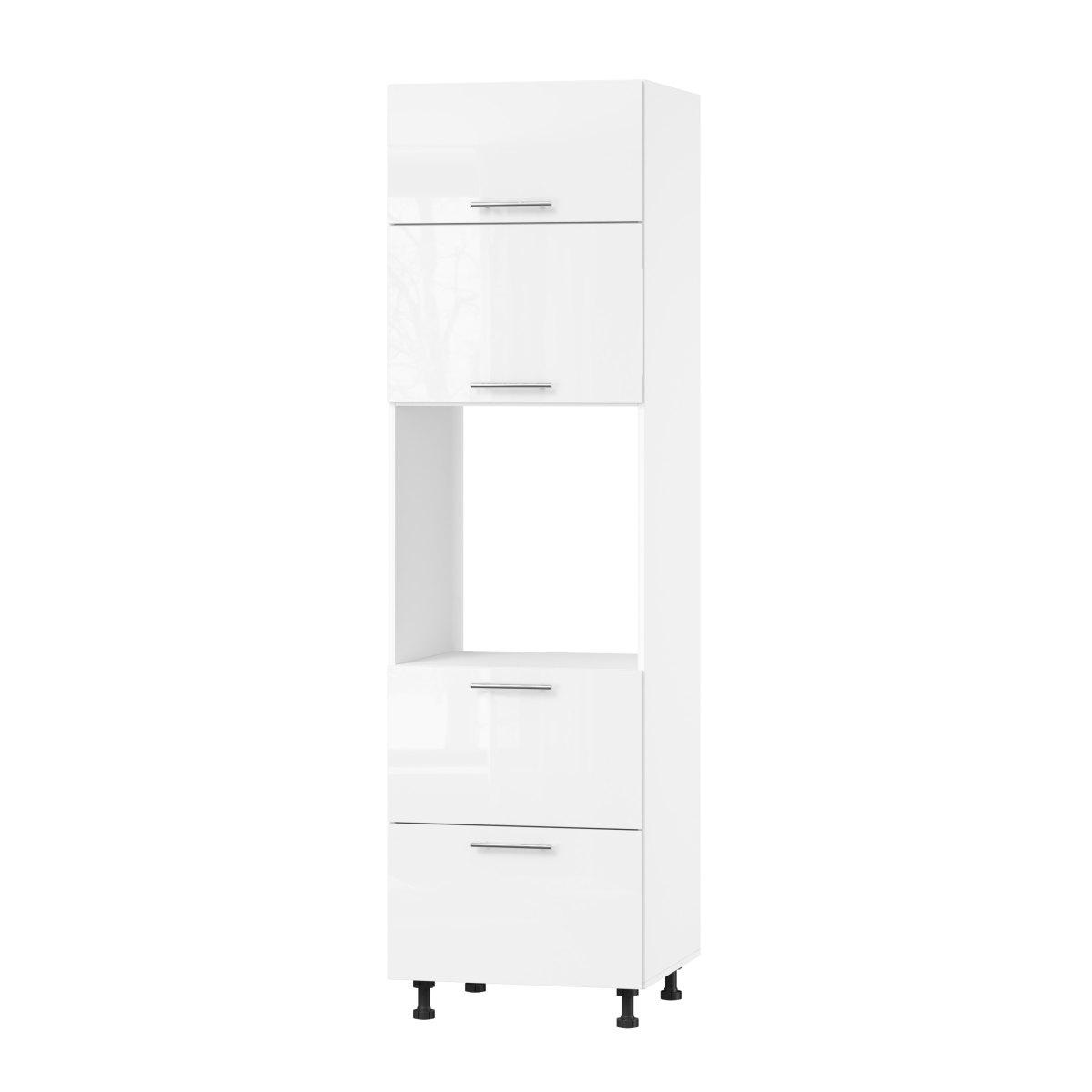 Корпус Стандарт білий, фасад Стандарт білий глянець 725.SM-HK-XS 60x214x56