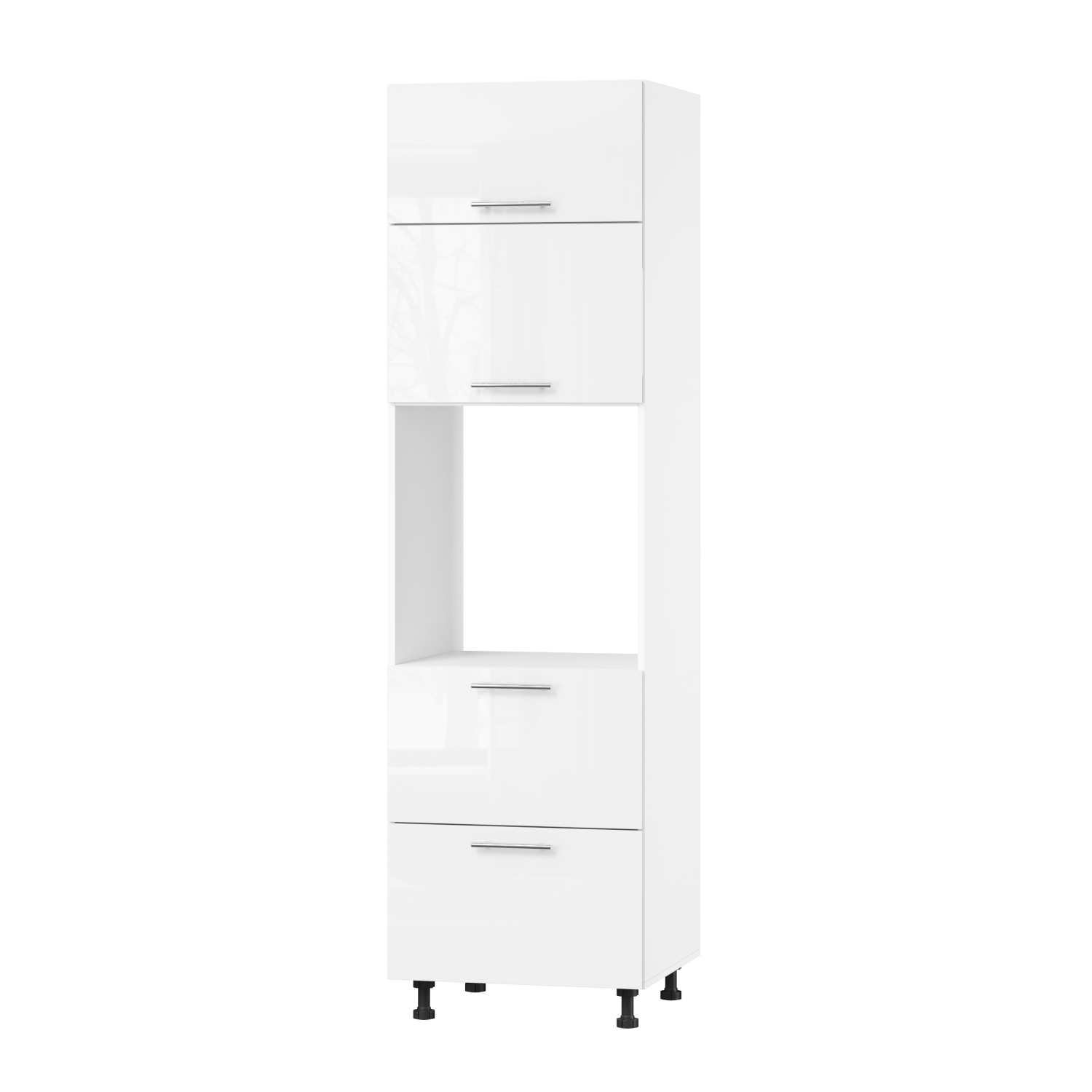 Корпус Стандарт білий, фасад Стандарт білий глянець 725.SM-HK-XS 60x214x56