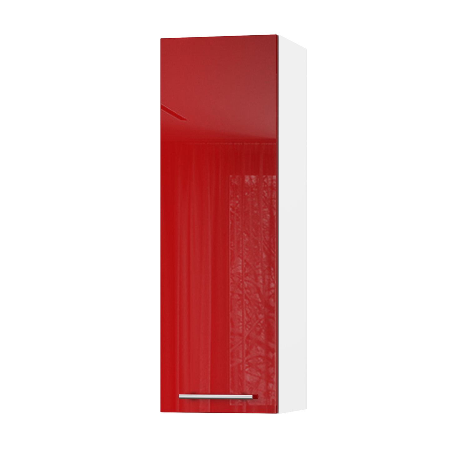 Корпус Стандарт білий, фасад Стандарт червоний глянець L301 30х93х30