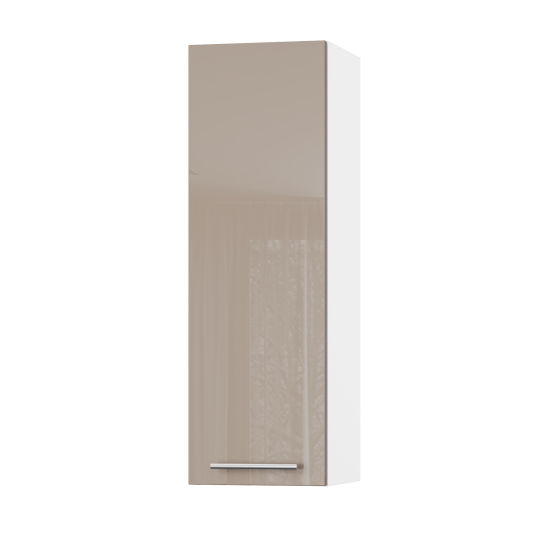 Корпус Стандарт білий, фасад Стандарт капучіно глянець L301 30х93х30