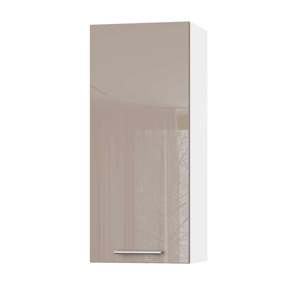 Корпус Стандарт білий, фасад Стандарт капучіно глянець L301 40х93х30