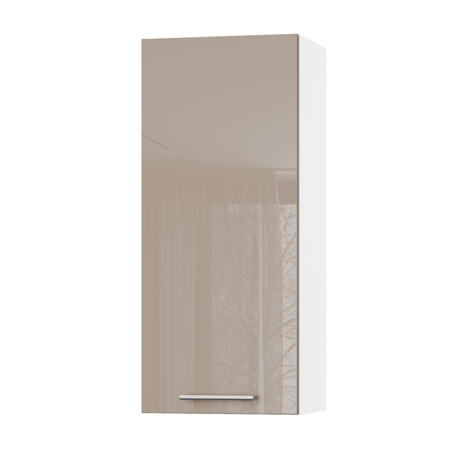 Корпус Стандарт білий, фасад Стандарт капучіно глянець L301 40х93х30