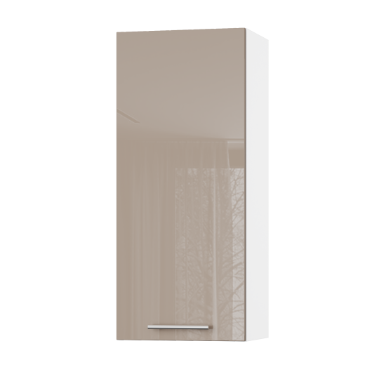 Корпус Стандарт білий, фасад Стандарт капучіно глянець L301 40х93х30