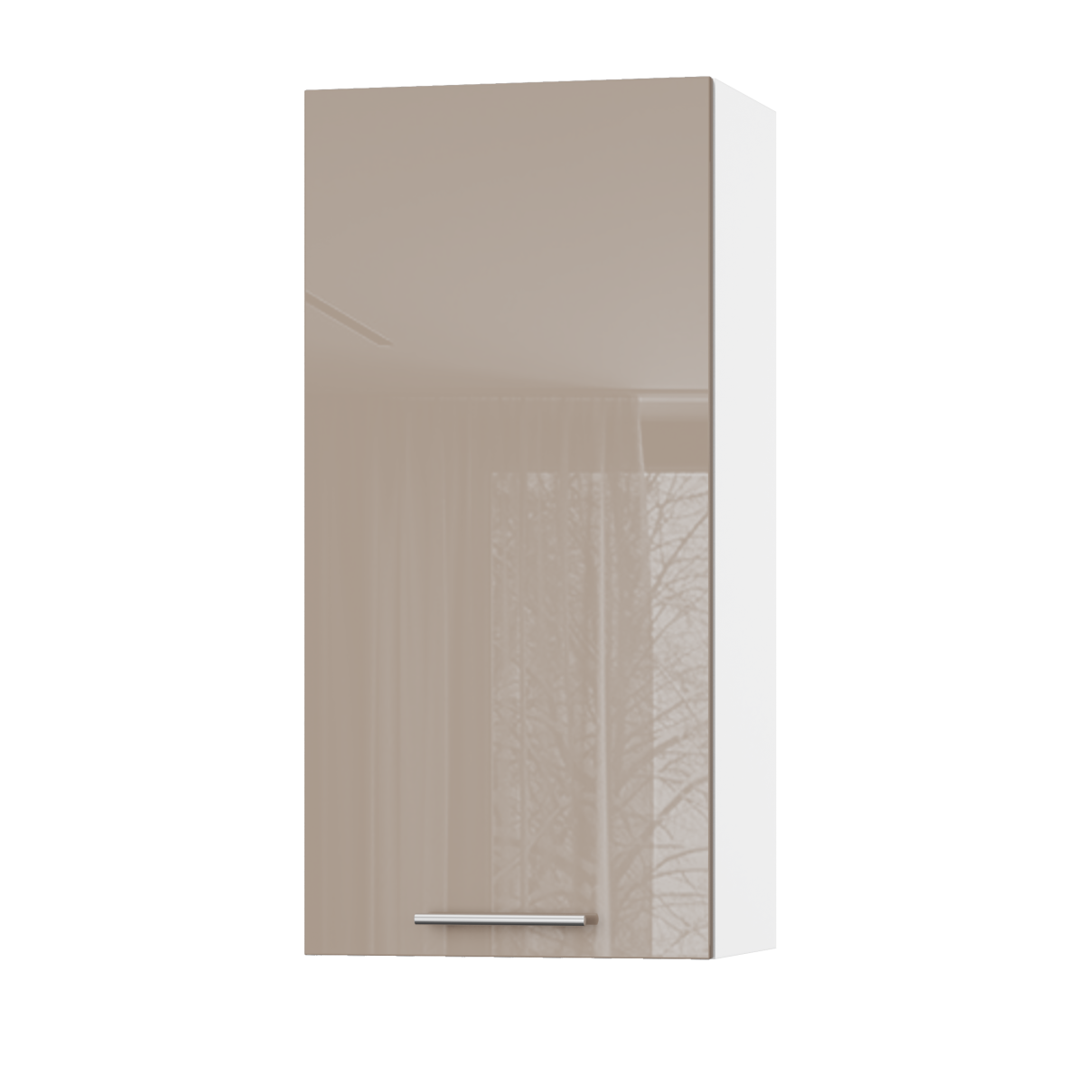 Корпус Стандарт білий, фасад Стандарт капучіно глянець L301 45х93х30