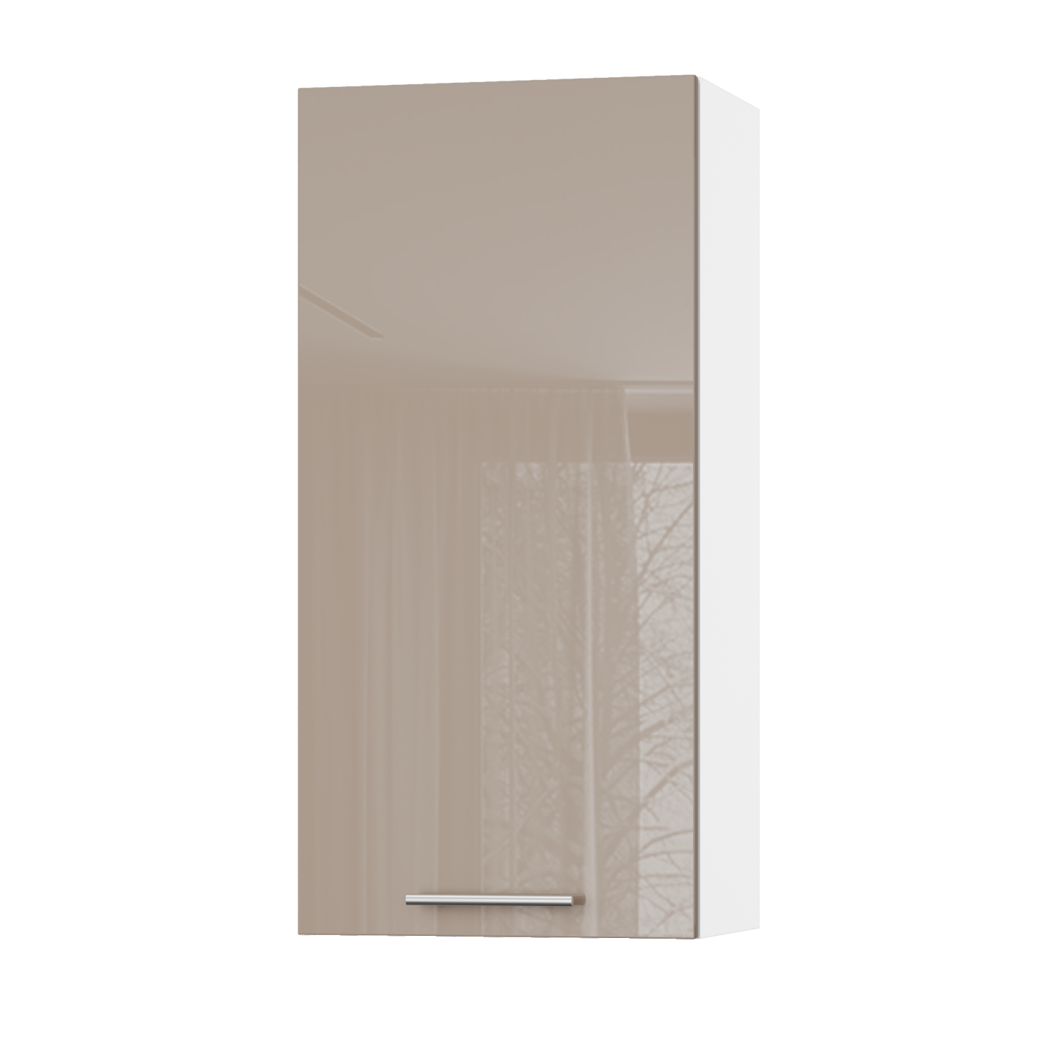 Корпус Стандарт білий, фасад Стандарт капучіно глянець L301 45х93х30