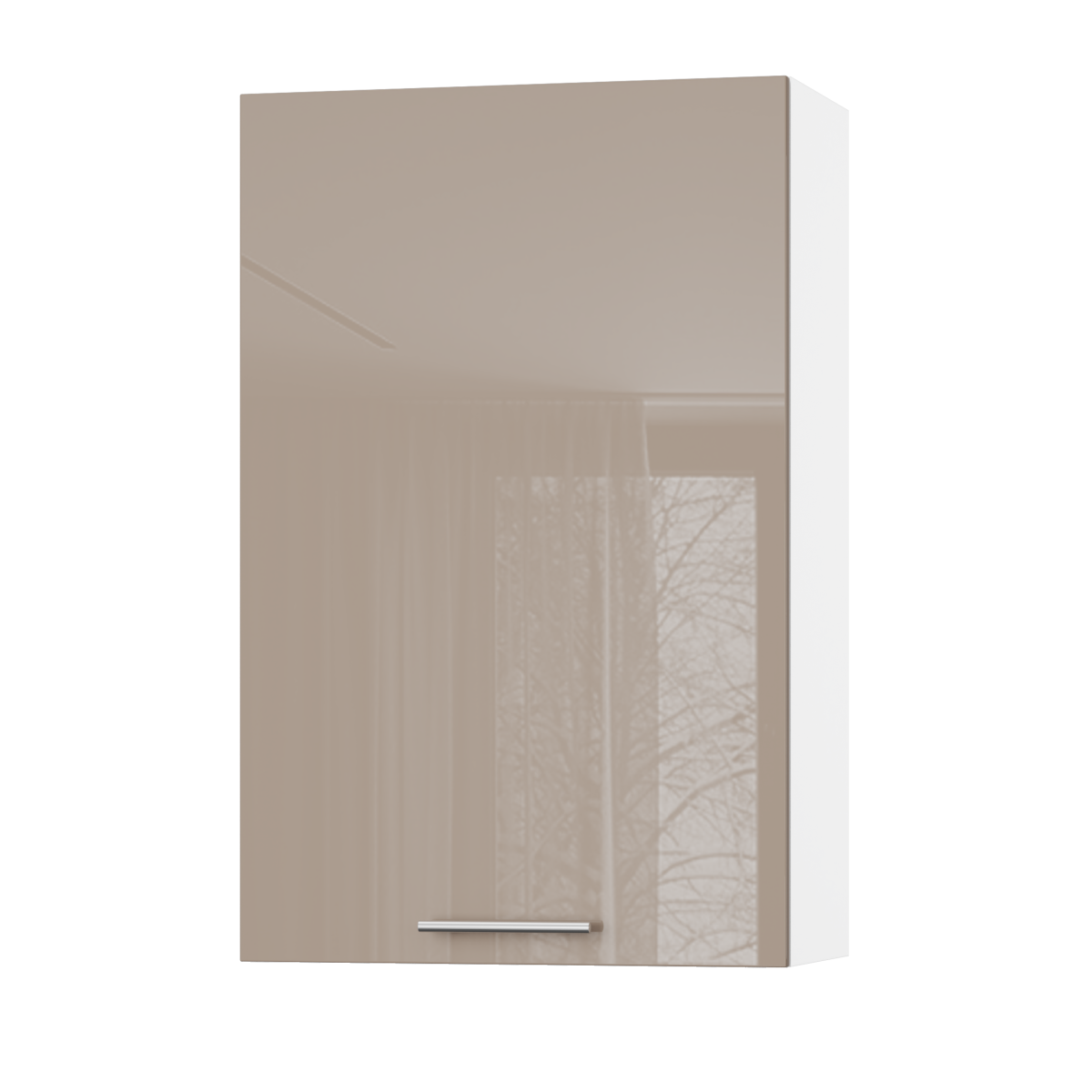 Корпус Стандарт білий, фасад Стандарт капучіно глянець L301 60х93х30