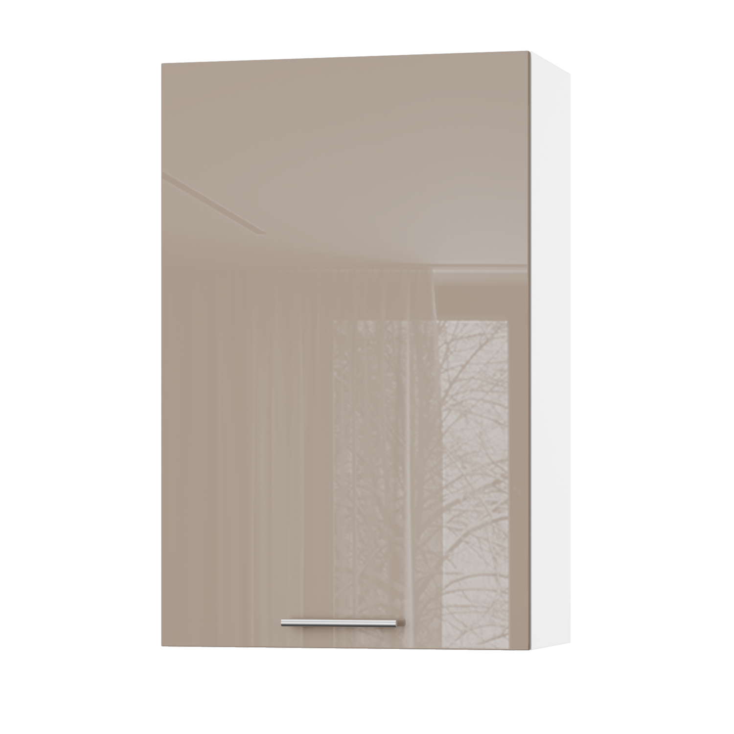 Корпус Стандарт білий, фасад Стандарт капучіно глянець L301 60х93х30