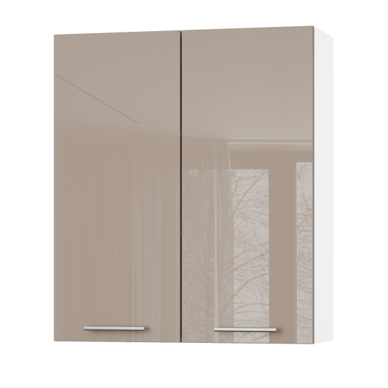 Корпус Стандарт білий, фасад Стандарт капучіно глянець L302 80х93х30