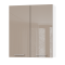Корпус Стандарт білий, фасад Стандарт капучіно глянець L302 80х93х30