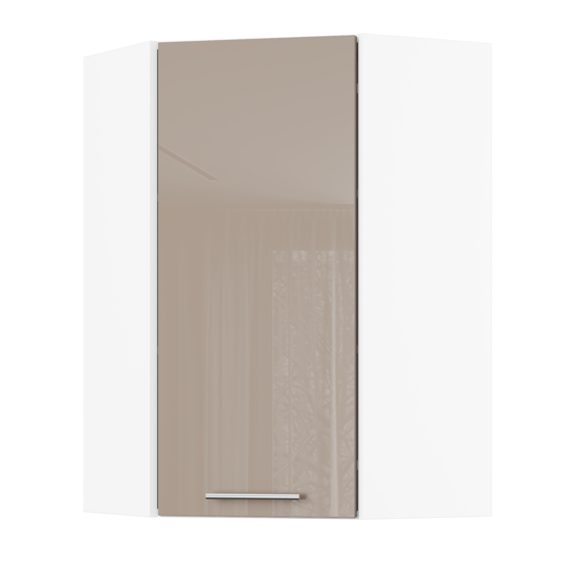 Корпус Стандарт білий, фасад Стандарт капучіно глянець L361 60х93х60