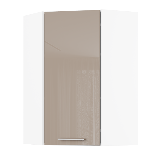 Корпус Стандарт білий, фасад Стандарт капучіно глянець L361 60х93х60