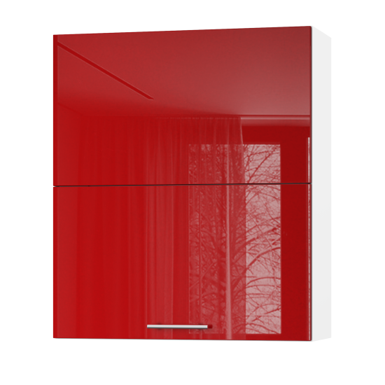 Корпус Стандарт білий, фасад Стандарт червоний глянець L402.HF 80х93х30