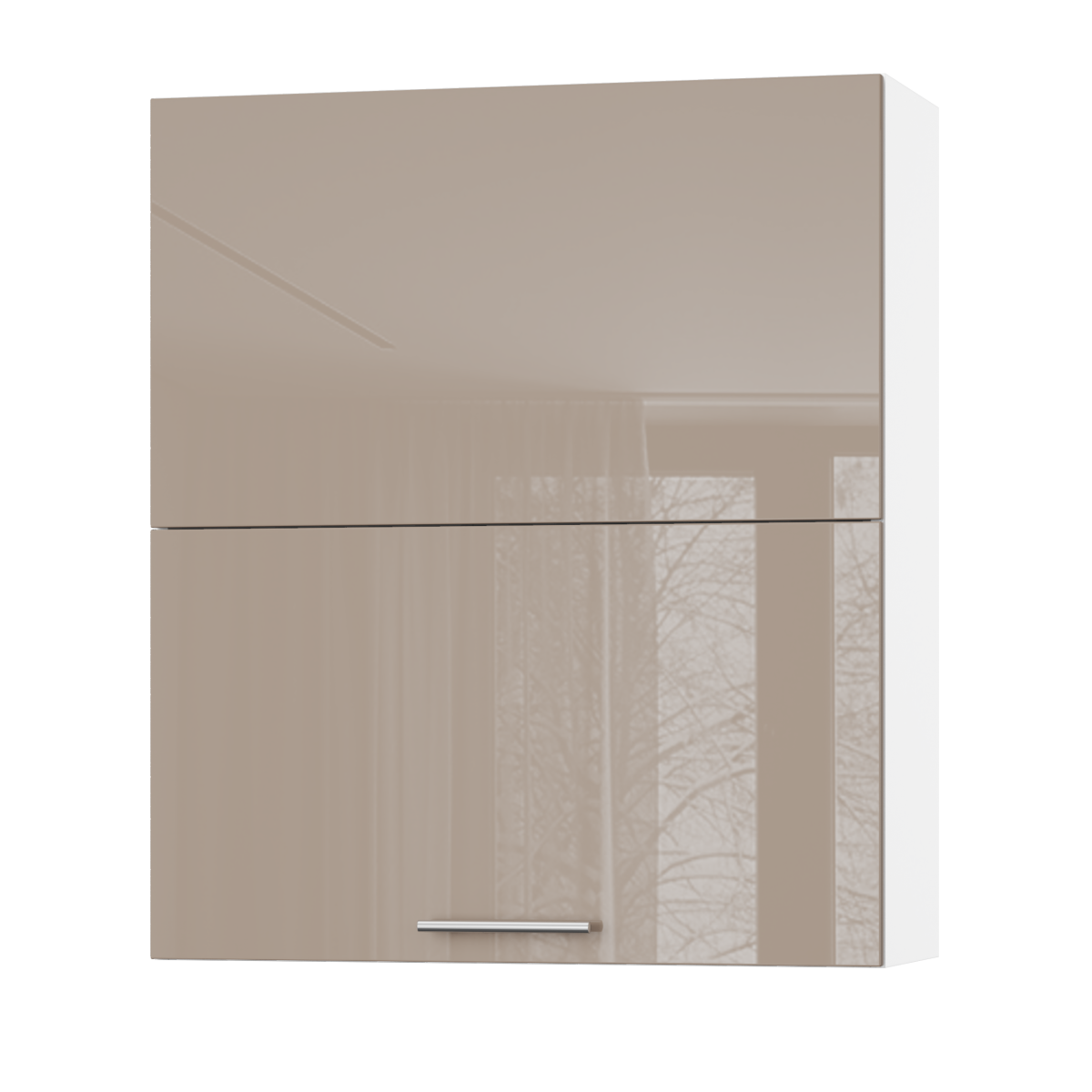 Корпус Стандарт білий, фасад Стандарт капучіно глянець L402.HF 80х93х30