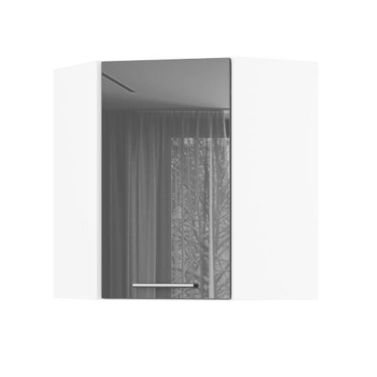 Корпус Стандарт білий, фасад Стандарт сірий графіт глянець 361 60х72х60 