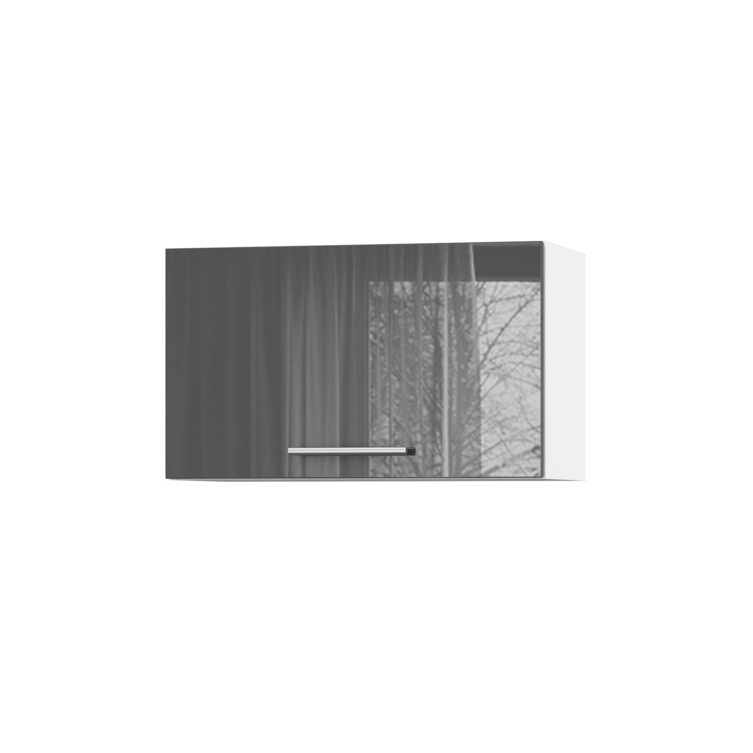 Корпус Стандарт білий, фасад Стандарт сірий графіт глянець 401.HK-XS 60х36х30