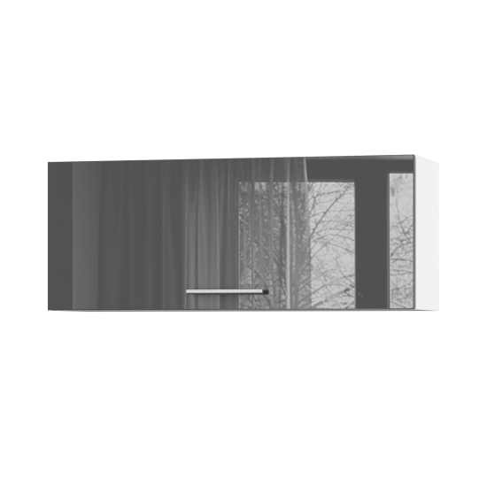 Корпус Стандарт білий, фасад Стандарт сірий графіт глянець 401.HK-XS 90х36х30