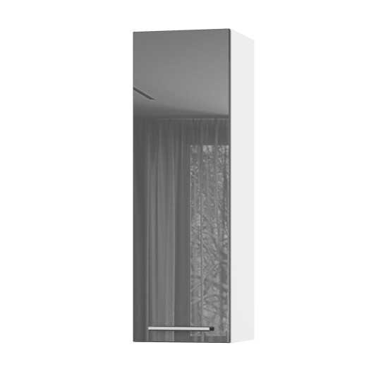 Корпус Стандарт білий, фасад Стандарт сірий графіт глянець L301 30х93х30