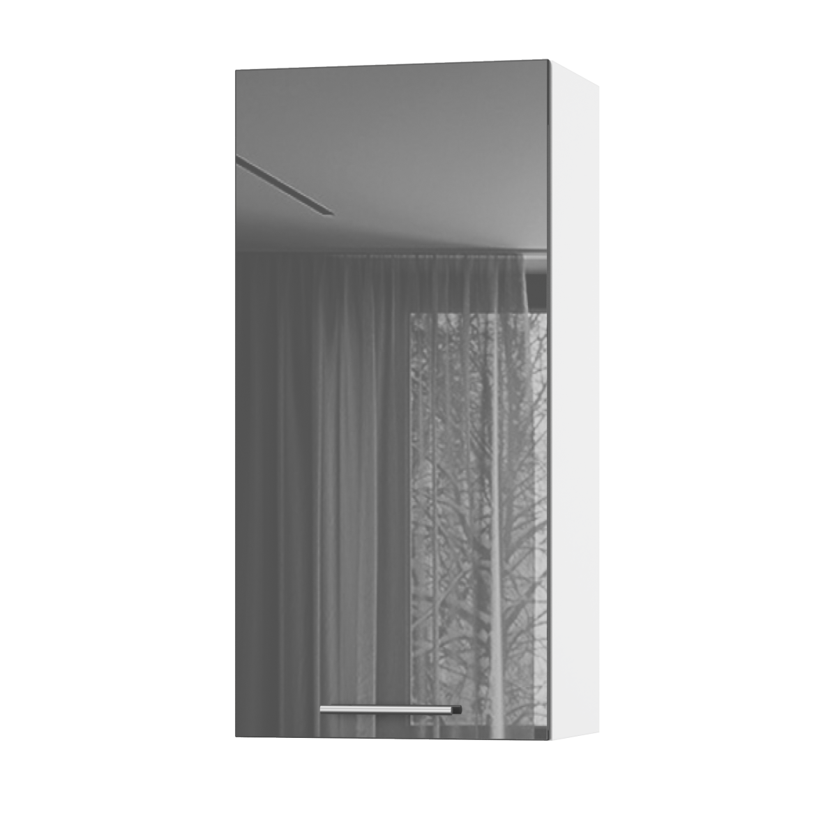 Корпус Стандарт білий, фасад Стандарт сірий графіт глянець L301 45х93х30