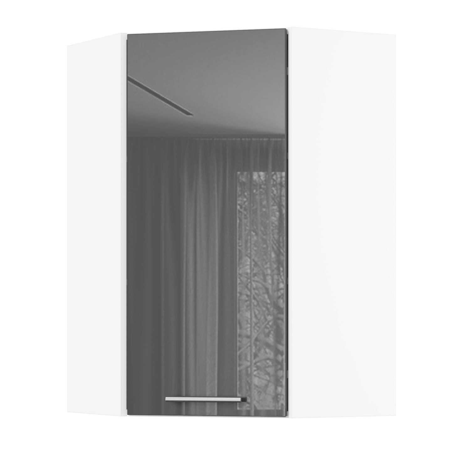 Корпус Стандарт білий, фасад Стандарт сірий графіт глянець L361 60х93х60 Корпус Стандарт білий, фасад Стандарт сірий графіт глянець L361 60х93х60