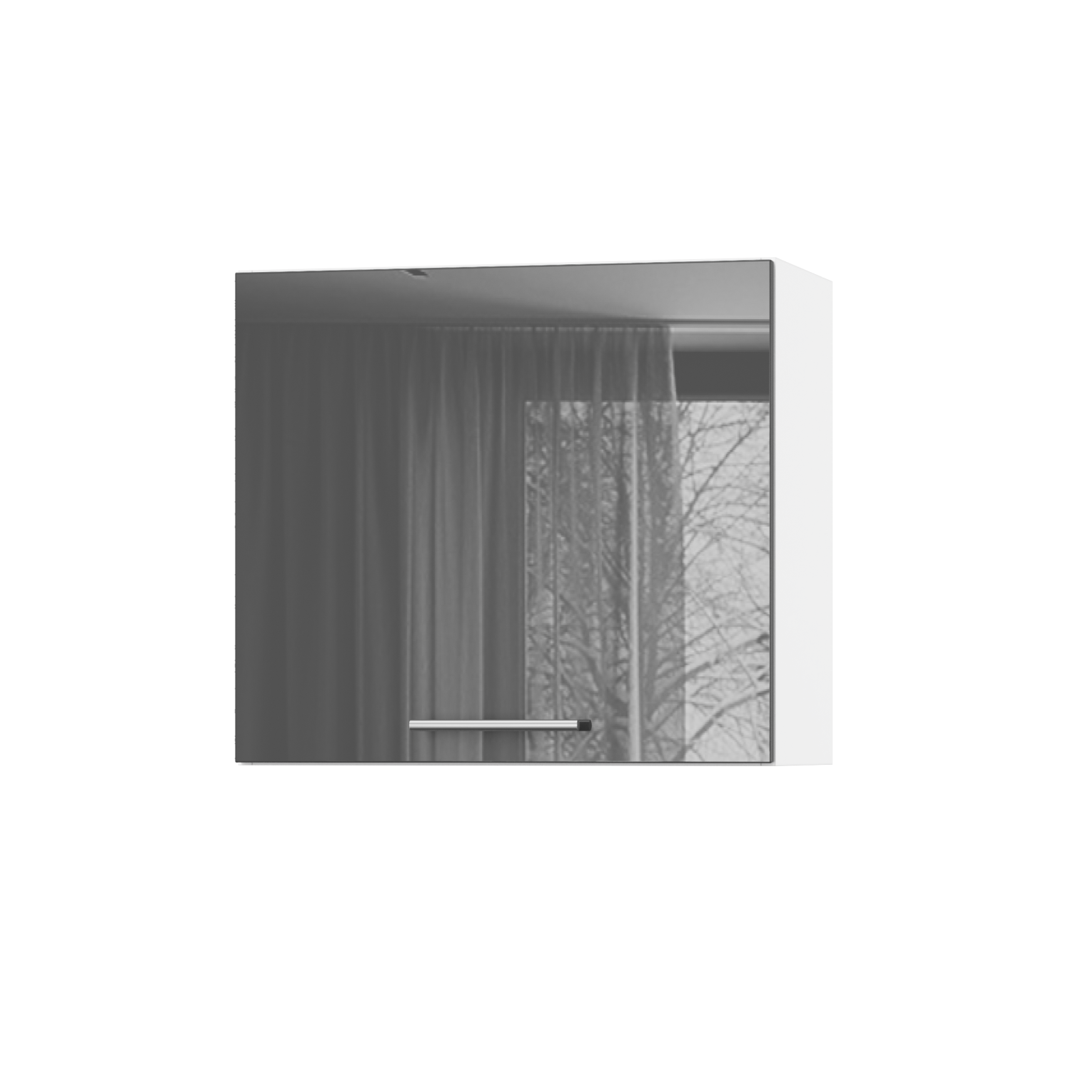 Корпус Стандарт білий, фасад Стандарт сірий графіт глянець S301 60х54х30 