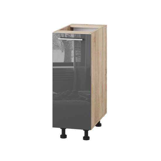 Корпус Стандарт дуб сонома, фасад Стандарт сірий граніт глянець 101 30х72х52