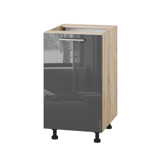 Корпус Стандарт дуб сонома, фасад Стандарт сірий граніт глянець 101 45х72х52