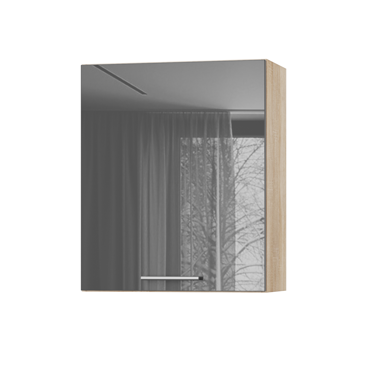 Корпус Стандарт дуб сонома, фасад Стандарт сірий граніт глянець 301 60х72х30