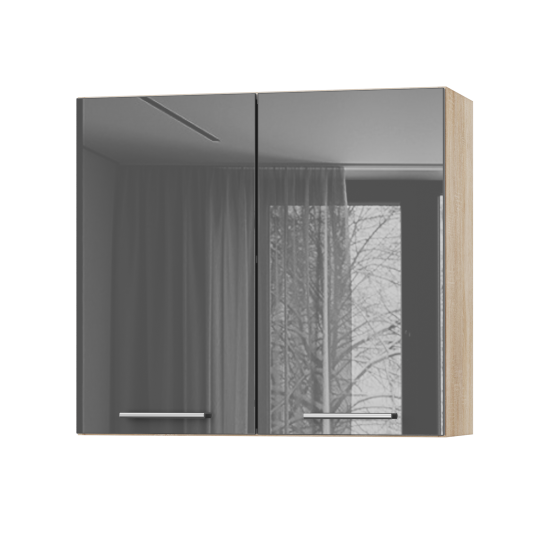 Корпус Стандарт дуб сонома, фасад Стандарт сірий граніт глянець 302 80х72х30