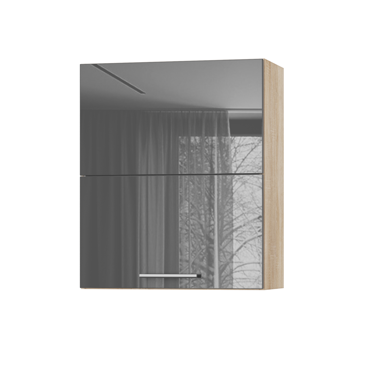 Корпус Стандарт дуб сонома, фасад Стандарт сірий граніт глянець 402.HF 60х72х30