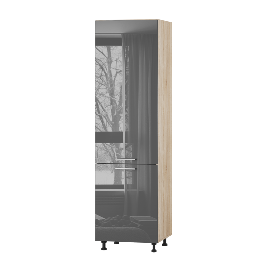 Корпус Стандарт дуб сонома, фасад Стандарт сірий граніт глянець 702 60х214х56