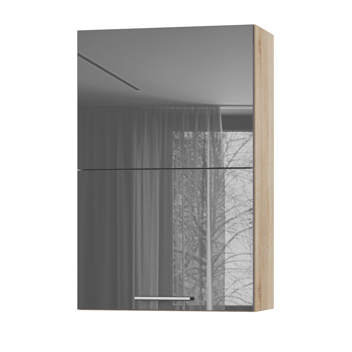 Корпус Стандарт дуб сонома, фасад Стандарт сірий граніт глянець L402.HF 60х93х30