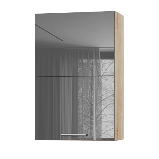 Корпус Стандарт дуб сонома, фасад Стандарт сірий граніт глянець L402.HF 60х93х30