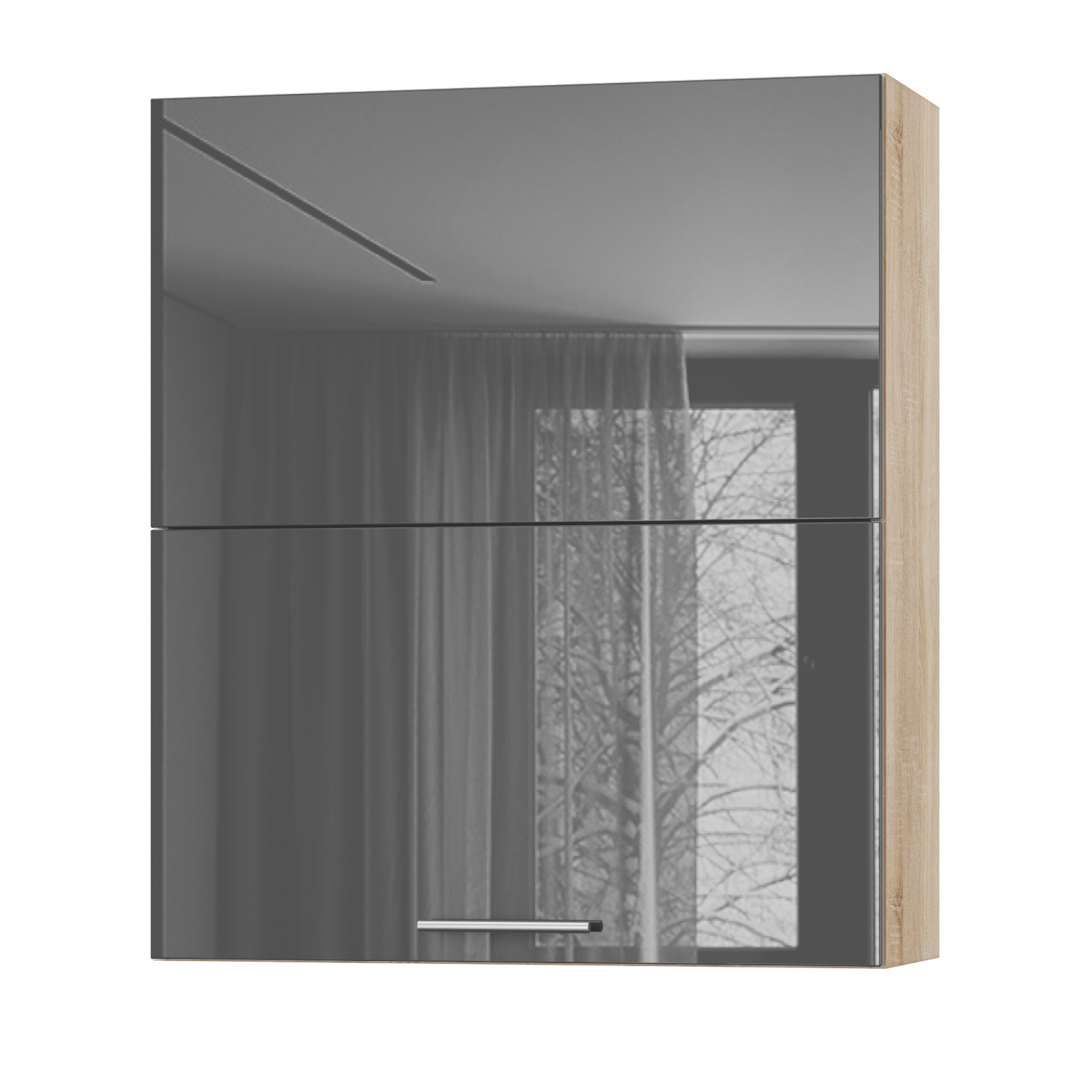 Корпус Стандарт дуб сонома, фасад Стандарт сірий граніт глянець L402.HF 80х93х30