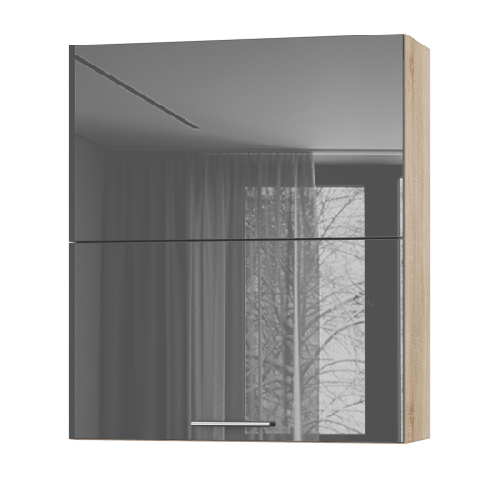 Корпус Стандарт дуб сонома, фасад Стандарт сірий граніт глянець L402.HF 80х93х30